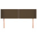 vidaXL sötétbarna szövet fejtámla 147x16x78/88 cm