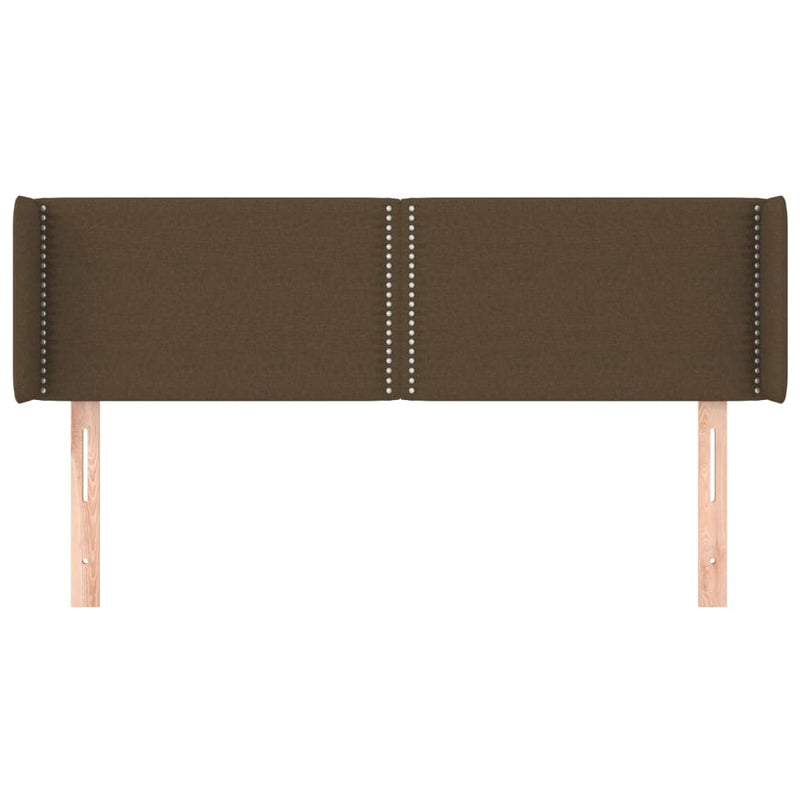 vidaXL sötétbarna szövet fejtámla 147x16x78/88 cm
