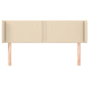 vidaXL krémszínű szövet fejtámla 147x16x78/88 cm