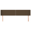 vidaXL sötétbarna szövet fejtámla 163x16x78/88 cm