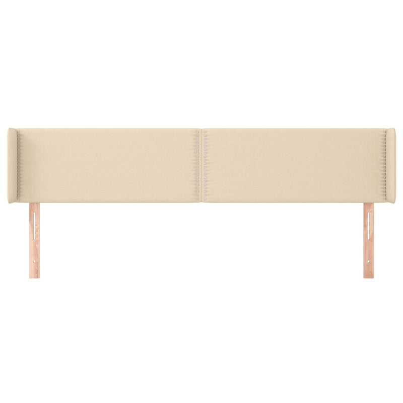 vidaXL krémszínű szövet fejtámla 163x16x78/88 cm