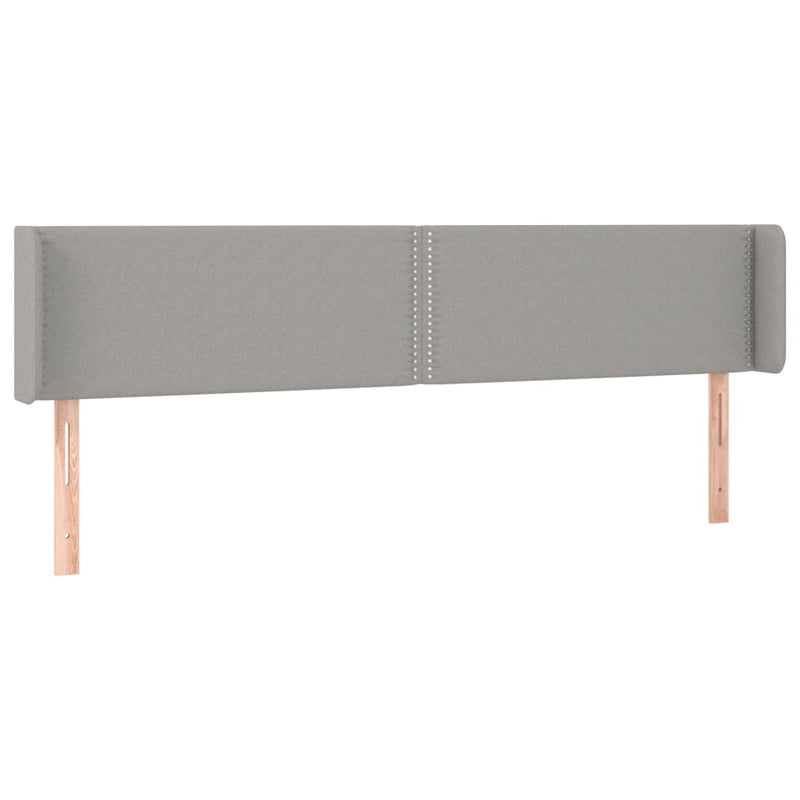 vidaXL világosszürke szövet fejtámla 183x16x78/88 cm