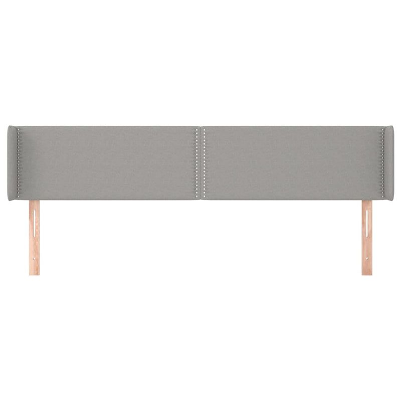 vidaXL világosszürke szövet fejtámla 183x16x78/88 cm