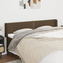 vidaXL sötétbarna szövet fejtámla szárnyakkal 203x16x78/88 cm