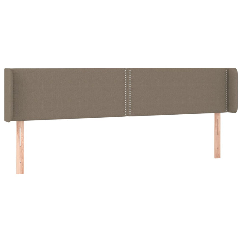 vidaXL tópszínű szövet fejtámla szárnyakkal 203x16x78/88 cm