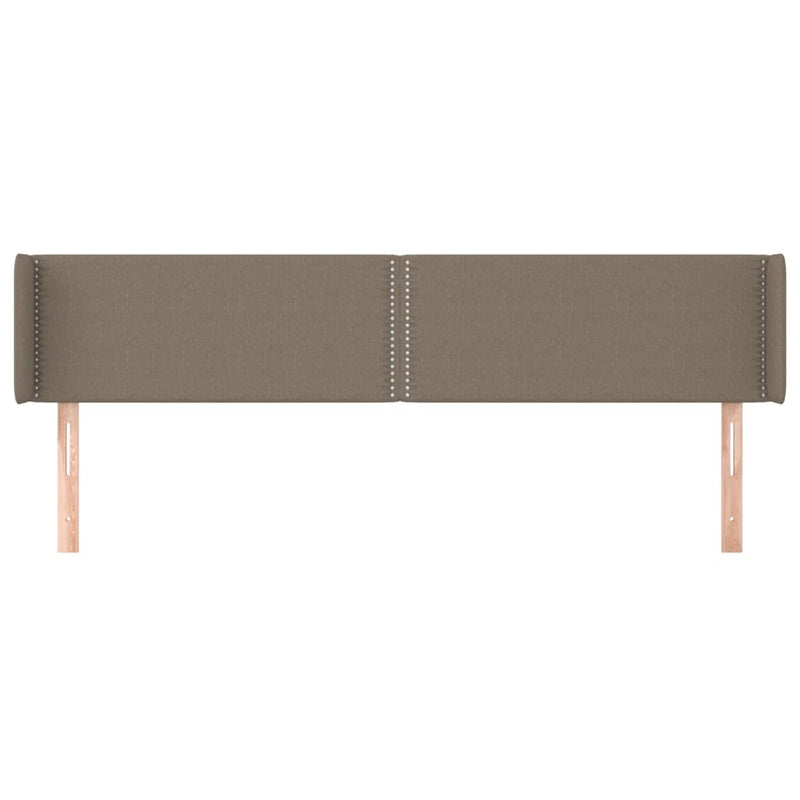 vidaXL tópszínű szövet fejtámla szárnyakkal 203x16x78/88 cm