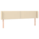 vidaXL krémszínű szövet fejtámla szárnyakkal 203x16x78/88 cm