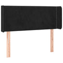 vidaXL fekete bársony fejtámla szárnyakkal 83x16x78/88 cm