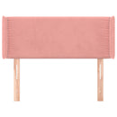 vidaXL rózsaszín bársony fejtámla szárnyakkal 103x16x78/88 cm