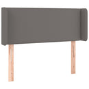 vidaXL szürke műbőr szárnyas fejtámla 83x16x78/88 cm
