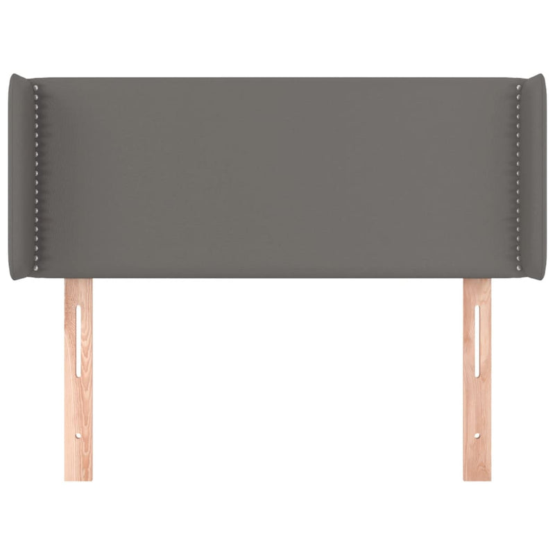 vidaXL szürke műbőr szárnyas fejtámla 83x16x78/88 cm
