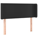 vidaXL fekete műbőr szárnyas fejtámla 93x16x78/88 cm