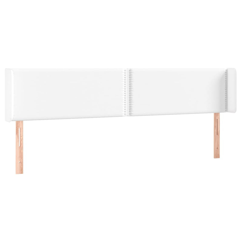 vidaXL fehér műbőr szárnyas fejtámla 163x16x78/88 cm