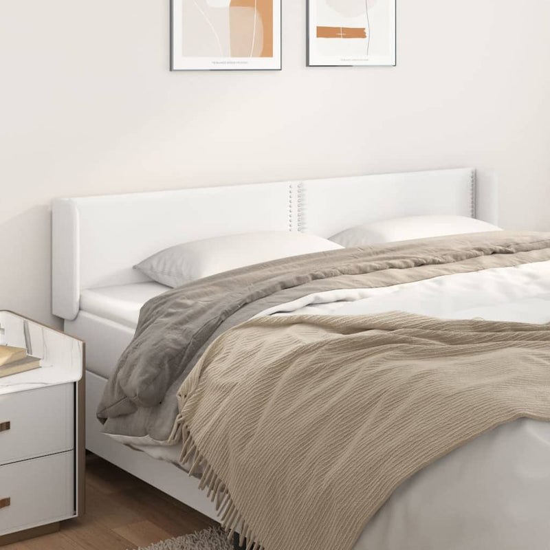 vidaXL fehér műbőr szárnyas fejtámla 163x16x78/88 cm
