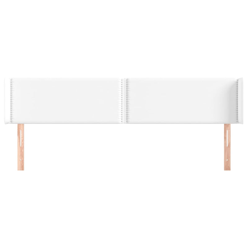 vidaXL fehér műbőr szárnyas fejtámla 203x16x78/88 cm