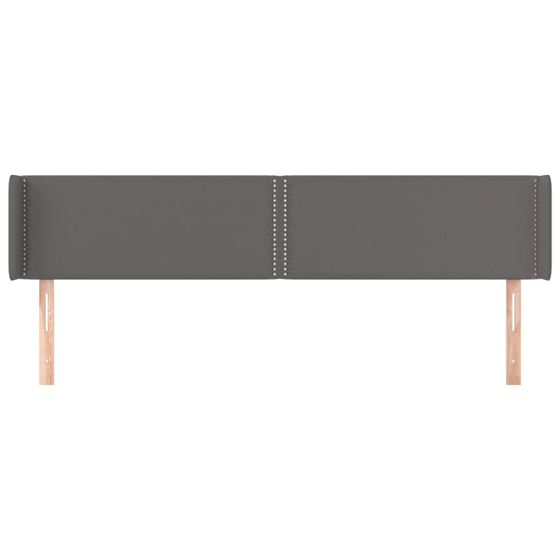 vidaXL szürke bársony szárnyas fejtámla 203x16x78/88 cm