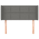 vidaXL sötétszürke szövet fejtámla szárnyakkal 83x16x78/88 cm