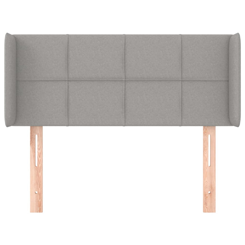 vidaXL világosszürke szövet fejtámla 93x16x78/88 cm