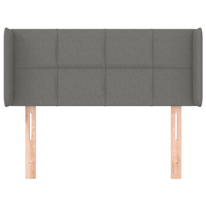 vidaXL sötétszürke szövet fejtámla szárnyakkal 93x16x78/88 cm