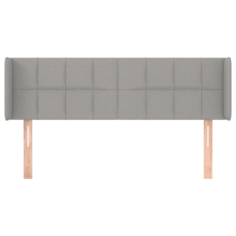 vidaXL világosszürke szövet fejtámla 147x16x78/88 cm