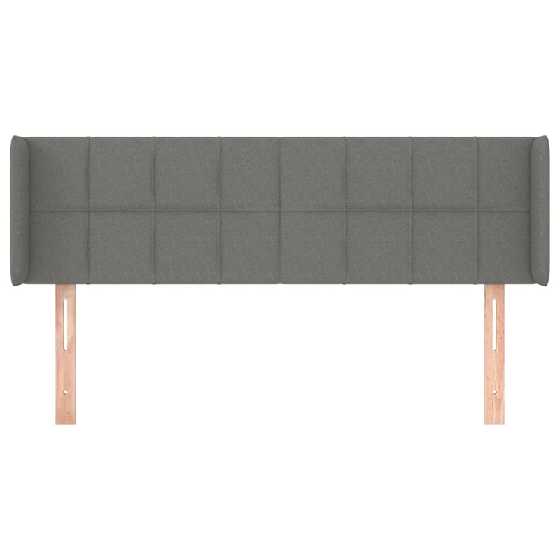 vidaXL sötétszürke szövet fejtámla szárnyakkal 147x16x78/88 cm