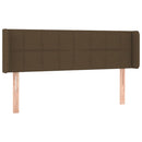 vidaXL sötétbarna szövet fejtámla 147x16x78/88 cm
