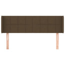 vidaXL sötétbarna szövet fejtámla 147x16x78/88 cm