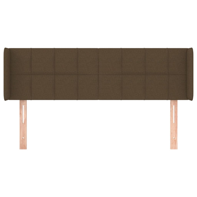 vidaXL sötétbarna szövet fejtámla 147x16x78/88 cm