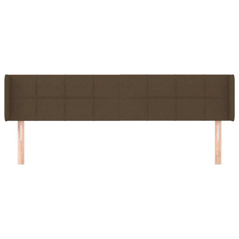 vidaXL sötétbarna szövet fejtámla 163x16x78/88 cm