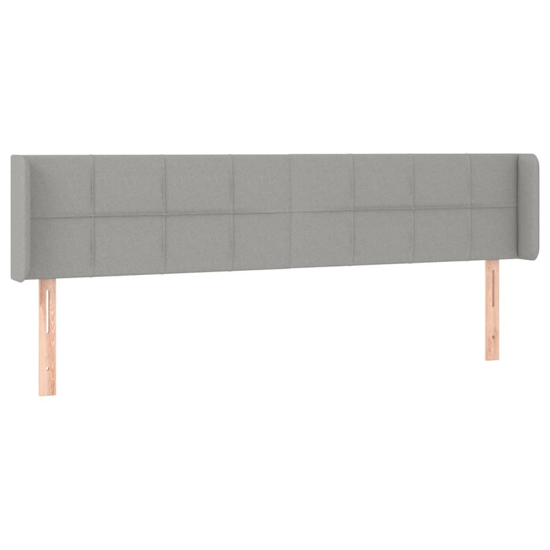 vidaXL világosszürke szövet fejtámla 183x16x78/88 cm