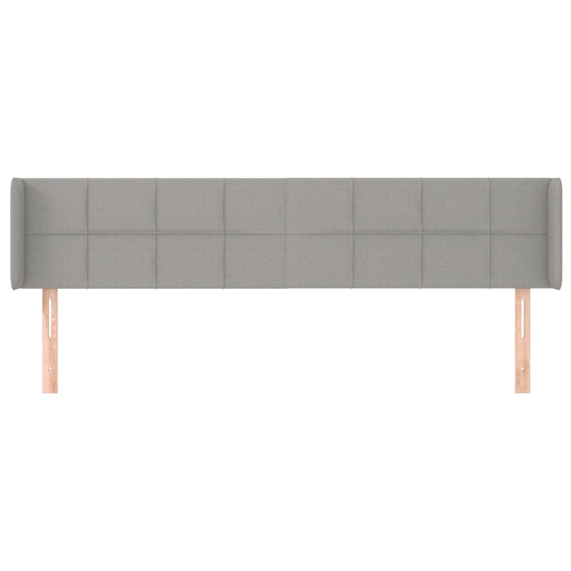 vidaXL világosszürke szövet fejtámla 183x16x78/88 cm