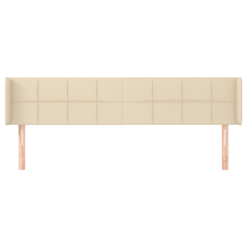 vidaXL krémszínű szövet fejtámla 203x16x78/88 cm