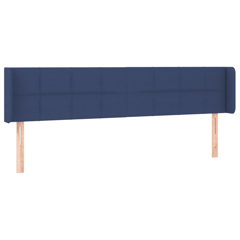 vidaXL kék szövet fejtámla 203x16x78/88 cm