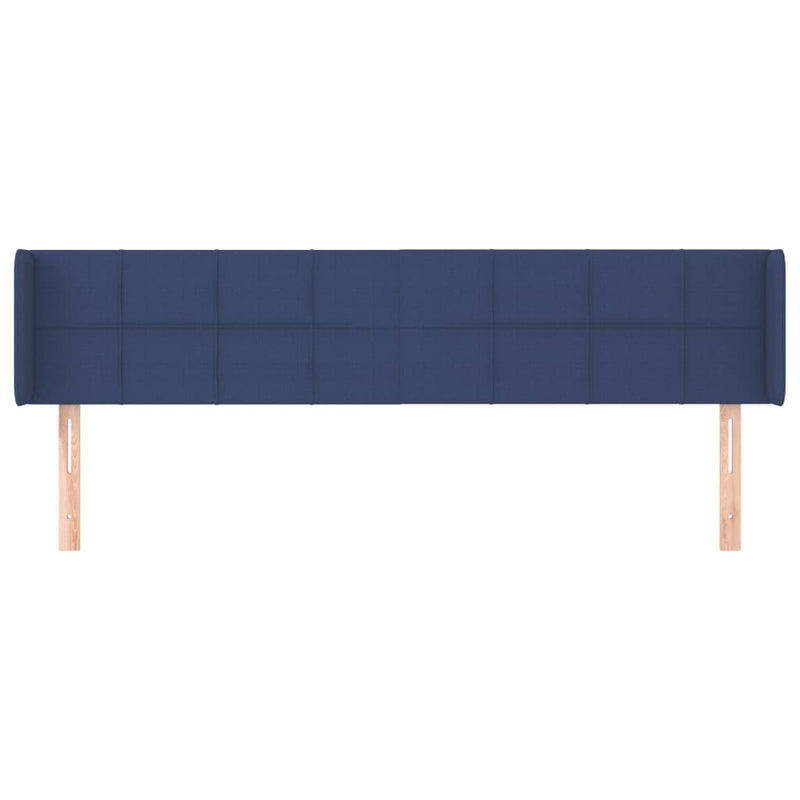 vidaXL kék szövet fejtámla 203x16x78/88 cm