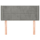vidaXL világosszürke bársony fejtámla 83x16x78/88 cm
