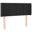 vidaXL fekete bársony fejtámla szárnyakkal 83x16x78/88 cm