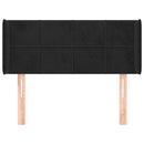 vidaXL fekete bársony fejtámla szárnyakkal 83x16x78/88 cm