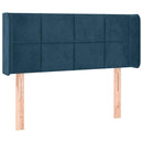 vidaXL sötétkék bársony fejtámla 83x16x78/88 cm