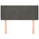 vidaXL sötétszürke bársony fejtámla szárnyakkal 93x16x78/88 cm