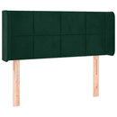 vidaXL sötétzöld bársony fejtámla 103x16x78/88 cm