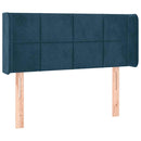 vidaXL sötétkék bársony fejtámla 103x16x78/88 cm