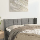 vidaXL világosszürke bársony fejtámla 147x16x78/88 cm