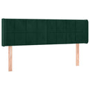 vidaXL sötétzöld bársony fejtámla 147x16x78/88 cm