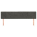 vidaXL sötétszürke bársony szárnyas fejtámla 163x16x78/88 cm