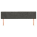 vidaXL sötétszürke bársony szárnyas fejtámla 183x16x78/88 cm