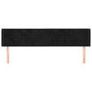 vidaXL fekete bársony szárnyas fejtámla 203x16x78/88 cm