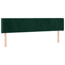 vidaXL sötétzöld bársony szárnyas fejtámla 203x16x78/88 cm