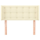 vidaXL krémszínű műbőr szárnyas fejtámla 83x16x78/88 cm