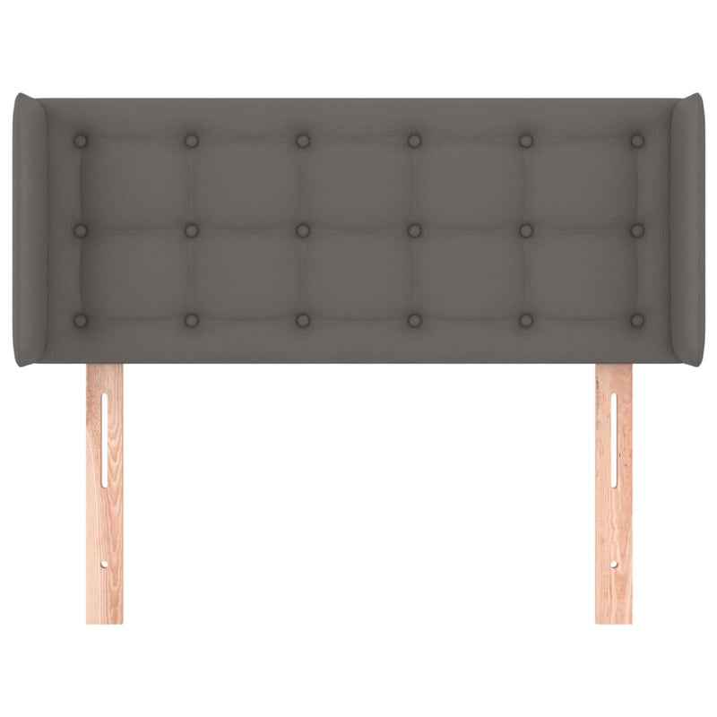 vidaXL szürke műbőr szárnyas fejtámla 83x16x78/88 cm