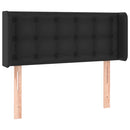 vidaXL fekete műbőr szárnyas fejtámla 93x16x78/88 cm